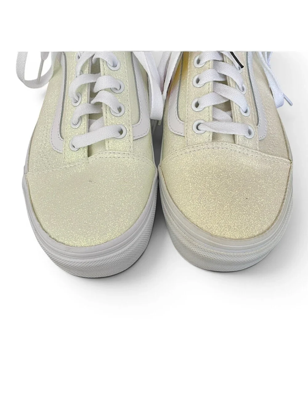 VANS Old Skool UV Glitter White/Pink Shoes Women Size 7 BNIB